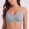 Sutiã feminino de comércio exterior transfronteiriço com bordas onduladas, lingerie sem costura de gel de gelatina, sutiã push-up invisível sem aro