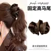 Presilha de cabelo requintada estilo coreano presilha banana de alta qualidade presilha tubarão de dente denso de tecido tamanho grande para cabelo grosso presilha de cabelo para mulheres