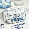 Lindo Estuche de Lona con Estampado de KT Cat de Gran Capacidad para Lápices para Niñas de Alto Valor para Secundaria