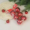 Bolas de Natal a Granel de 3cm em Sacos OPP, Bolas de Plástico Galvanizado de 4-6cm, Bolas Vermelhas Foscas de 8cm, Enfeites de Árvore de Natal