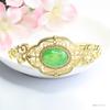 Pulseira de Calcedônia Verde Natural Guan Yu Pulseira de Ágata Verde Padrão de Nuvem Estilo Étnico Atacado de Fábrica Dropshipping S3110615