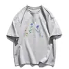 Camiseta de verano de seda de leche con estampado floral, estilo retro americano, manga corta para mujer, nuevo diseño 2026, top de nicho