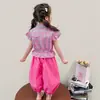 Conjunto de Camisa a Cuadros para Niña con Mangas Volantes, Nuevo Atuendo de Moda Estilo Coreano Verano 2026 para Bebés