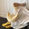 Bolsa de Ombro Feminina Tendência Casual 2025 Nova Versátil Bolsa Transversal Bolsa de Ombro de Nylon Xadrez Grande Capacidade Bolsa Bolinho