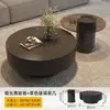 Mesa de Café Redonda Minimalista de Lujo Ligero Estilo Italiano, Mesa de Té Doméstica para Sala de Estar de Apartamento Pequeño Moderno, Juego de Mesas de Café Redondas Grandes y Pequeñas