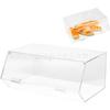 Caja Transparente de Acrílico de una Sola Capa para Exhibición de Pasteles y Postres, Tapa Abatible, Sin Sello, a Prueba de Polvo, Caja para Pan Hecha por Fabricantes de Huizhou