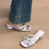 Sandalias Blancas de Lunares Estilo Hada Francesa con Tacón Grueso sin Cierre para Mujer Modelo Nuevo 2026 con Lazo y Combinación para Falda