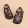 Zapatos Individuales Retro Nuevos para Niñas Primavera y Otoño Zapatos de Cuero Versátiles para Bebés Zapatos de Princesa para Niños Pequeños Suela Suave Mocasines Antideslizantes