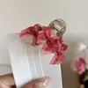 Pinza para el Cabello de Malla Estilo Bosque con Lazo Sencillo para Mujer, Pinza de Garra para el Cabello Semi-Recogido para la Parte Trasera de la Cabeza, Pinza Elegante, Pinza de Tiburón de Gama Alta