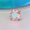 TikTok Xiaohongshu Nuevos Pendientes Octagonales de Acero Inoxidable con Circonita Titanio Acero Base Plana Corte Milenio Rosa Clavo para Orejas para Mujer