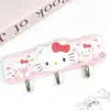 Gancho Acrílico de Desenho Animado com 3 Ganchos, Gancho Sanrio Sem Furo para Banheiro e Cozinha, Gancho Criativo para Roupas com Adesivo Sem Marcas