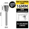 Cabeza de rectificado de acero de tungsteno aleación dura lima rotativa cabeza de corte cono invertido fresa rectificadora de metal tallado patrón de ranura simple y doble tipo N