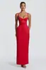 Vestido longo reto sem alças, cor sólida, minimalista, de alta qualidade, estilo ins, em formato de coração, com efeito de afinar a cintura, elegante