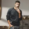 Nova Moletom Pesado Estilo Americano Tingido em Nuvem Lavado Masculino, Nova Tendência Loose Masculina Outono 2026 Marca Cool Primavera e Outono Top