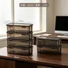 Caja Organizadora para Clasificar Tazas de Té Bnbs Caja para Comida para Llevar Caja Larga Transparente para Guardar Cuentas