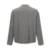 Capa base para hombre de primavera y otoño, estilo deportivo casual, color liso, camiseta de manga larga simple y versátil, cuello redondo, corte holgado, estilo INS moderno