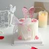 Decoración de pastel de estilo sencillo para el Día de San Valentín de Tanabata, lazo de confesión de pareja, cinta de hilo de cola de pez, vestido con complemento