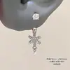 Colección de Pendientes de Copo de Nieve de Invierno, Pendientes de Acero de Titanio Médico con Cierre de Rosca Otoño e Invierno, Clavos para el Cartílago de la Oreja, Cuidado de los Agujeros de las Orejas, Clavos para la Cóclea, Elegantes