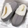 Pantuflas peludas para parejas, nuevo modelo otoño e invierno 2026, de suela gruesa, antideslizantes, pantuflas de algodón cálidas para interiores del hogar en stock