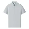 Camisa polo de nylon-spandex de 190 g con media cremallera y logo personalizado, efecto refrescante, unisex, adecuada para uso en grupo, camisa promocional de manga corta