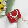 Bolso mini con textura de moda de comercio exterior para mujer, verano 2023, nuevo bolso bandolera informal con cadena, bolso cuadrado pequeño retro