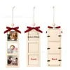 Juguetes educativos de madera para niños, proyectos de manualidades DIY, portafotos colgantes vintage, decoraciones de pared, mini portafotos de Navidad