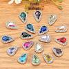 Garra Broca Borda Fivela de Cristal Pontiaguda Gota de Água Garra Broca diy Acessórios para Chapéus 4 Furos Costurados à Mão Vestuário Flash Broca Acessórios