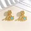 Moda Caliente Más Vendido Combinación de Flores Coloridas con Letras Accesorios de Joyería Moda Versátil Circonita Joyería que No se Desvanece para Mujeres