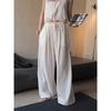 Pantalones Lvu de verano, estilo coreano, transpirables, de pierna ancha, holgados y a rayas, para mujer