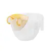 Tazón de filtro con taza medidora graduada tazón para mezclar red de filtro para líquido de huevo casero anti-gluten cuchara de filtro para crema para hornear Colador