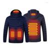 Roupas acolchoadas de algodão de inverno inteligente ao ar livre USB aquecimento elétrico roupas de aquecimento quente montanhismo com capuz casaco acolchoado de algodão de aquecimento atacado