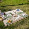 Tapete de Picnic de Oso Grueso de Dibujos Animados Impermeable a Prueba de Humedad Tapete Portátil para Piso Tienda Playa Parque Exterior Tapete para Camping