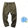 Calças de trabalho à prova de vento e à prova d'água para homens, estilo outono e inverno, calças grossas para atividades ao ar livre com forro de fleece, casuais, esportivas, para escalada ao ar livre e ciclismo, modernas
