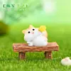 Nuevo pino ratón micro paisajismo jardinería DIY paisajismo decoración accesorios linda ardilla pequeña escritorio adornos de resina