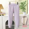 Novas calças térmicas com proteção para os joelhos para crianças no outono e inverno, para meninos e meninas, leggings grossos aquecidos de cintura alta, calças essenciais para uniforme escolar infantil