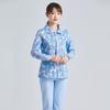 Uniforme de enfermera floral de manga corta para mujer, traje de verano dividido, de manga corta, para residencias de ancianos, madres y bebés, maternidad, niñera, monos de cuidado bucal