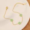 Pulseira de pérolas de pedra natural com design original Pulseira de aço inoxidável da moda INS Flor Coruja Jóias B396