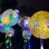 Lámpara LED solar con forma de flor de cebolla, nueva lámpara transfronteriza para césped, con forma de diente de león, para patio, decorativa y paisajística.