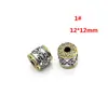 Al por mayor DIY hecho a mano dos colores con cuentas Xizang aleación de plata agujero grande cuentas de barril Xiangyun seis palabras cuentas sueltas pulsera collar accesorios