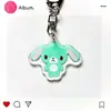 Chaveiro Pingente de Mel Bonnie Acrílico Camada Dupla Transparente Jogo do Feijão Vermelho Mercadoria Mochila de Acrílico Presente