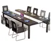 Mesa de conferência, mesa longa, mesa de escritório retangular moderna e simples, mesa de negociação, mesa longa, bancada de trabalho, mesa de treinamento de funcionários
