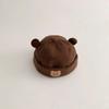 Sombrero de niño de una sola pieza otoño e invierno lindo súper lindo niños y niñas oso gorra de propietario ins gorra de melón para bebé venta al por mayor