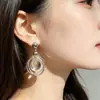 2026 Nuevos Pendientes de Botón de Bola de Cristal Redondos Dinámicos de Múltiples Capas Pendientes de Personalidad de Moda Accesorios de Pendientes Simples Elegantes para Mujer