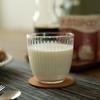 Estilo ins copo de vidro listrado vertical 300ml copo de leite copo de suco copo de água doméstico copo de café da manhã atacado de fábrica