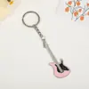 Chaveiro de Liga de Guitarra com Design de Nicho Pingente Criativo de Instrumento Musical Artificial para Bolsa Festival de Música Exquisite Pequeno Presente