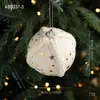 Pendente de Árvore de Natal Bola de Espuma 8cm Transfronteiriço Bola Pendurada Bola com Estampa de Tecido Estrela Arranjo de Decoração