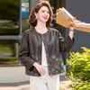 Novedades Otoño 2026 Camisa con Cremallera Ropa de Madre Chaqueta de Cuero PU Moda para Mujeres de Mediana Edad y Mayores Chaqueta de Cuero de Moda Abrigo Corto