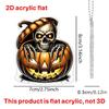 Bolsa de Acrílico com Pingente de Chaveiro Caveira de Cowboy Ocidental Transfronteiriça Etiqueta para Retrovisor de Carro Halloween