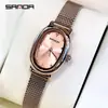 Sanda pulseira de aço transfronteiriça Feminino Pequeno estilo ins simples à prova d'água relógio feminino com tijolo relógio de quartzo atacado