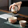 Juego de té de viaje Taza Express portátil para exteriores una tetera dos tazas juego de té de cerámica traje personal especial viaje de negocios
